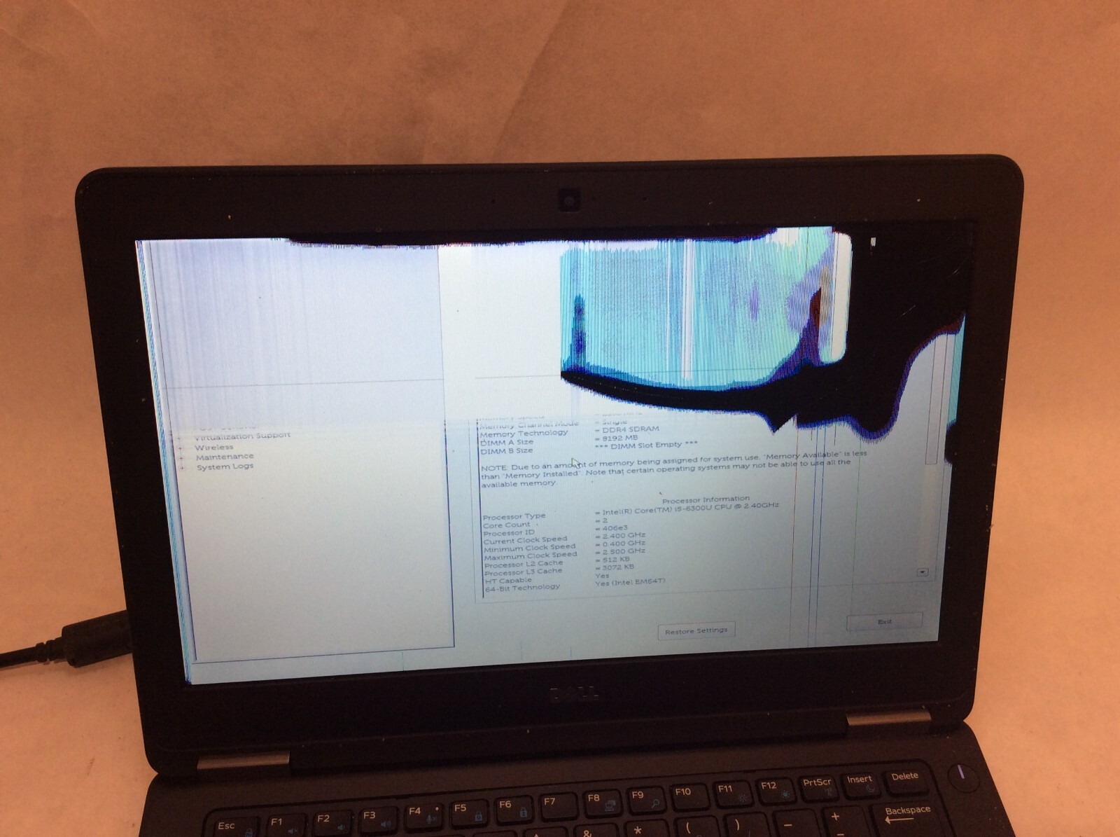 Dell Latitude E5270 Laptop 12″ Intel Core i5 6th Gen RUINED SCREEN -PP