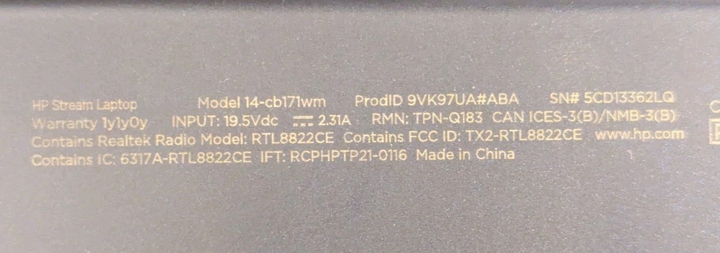 HP ‎14-CB171WM Stream 14″ (64GB, Intel Celeron N4000, 1.1 GHz, 4GB) Laptop Blue