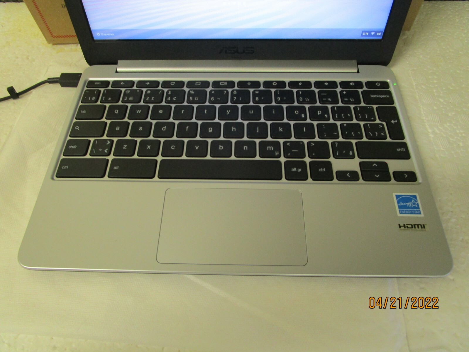 Asus C201P Chromebook – New Opened Box – BAD BATTERY