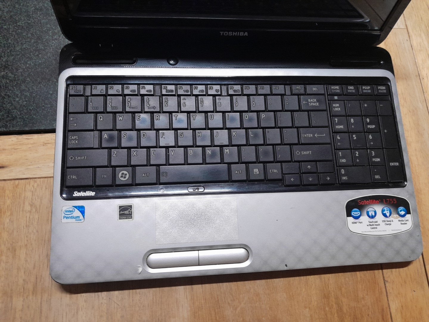 Lot of 2/ Toshiba Satellite M115-S1061 15.6″ and L755-S5355 Laptops – PARTS ONLY