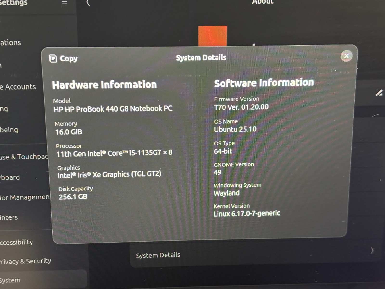 HP ProBook 440 G8 i5-1135G7 16GB RAM 256GB SSD