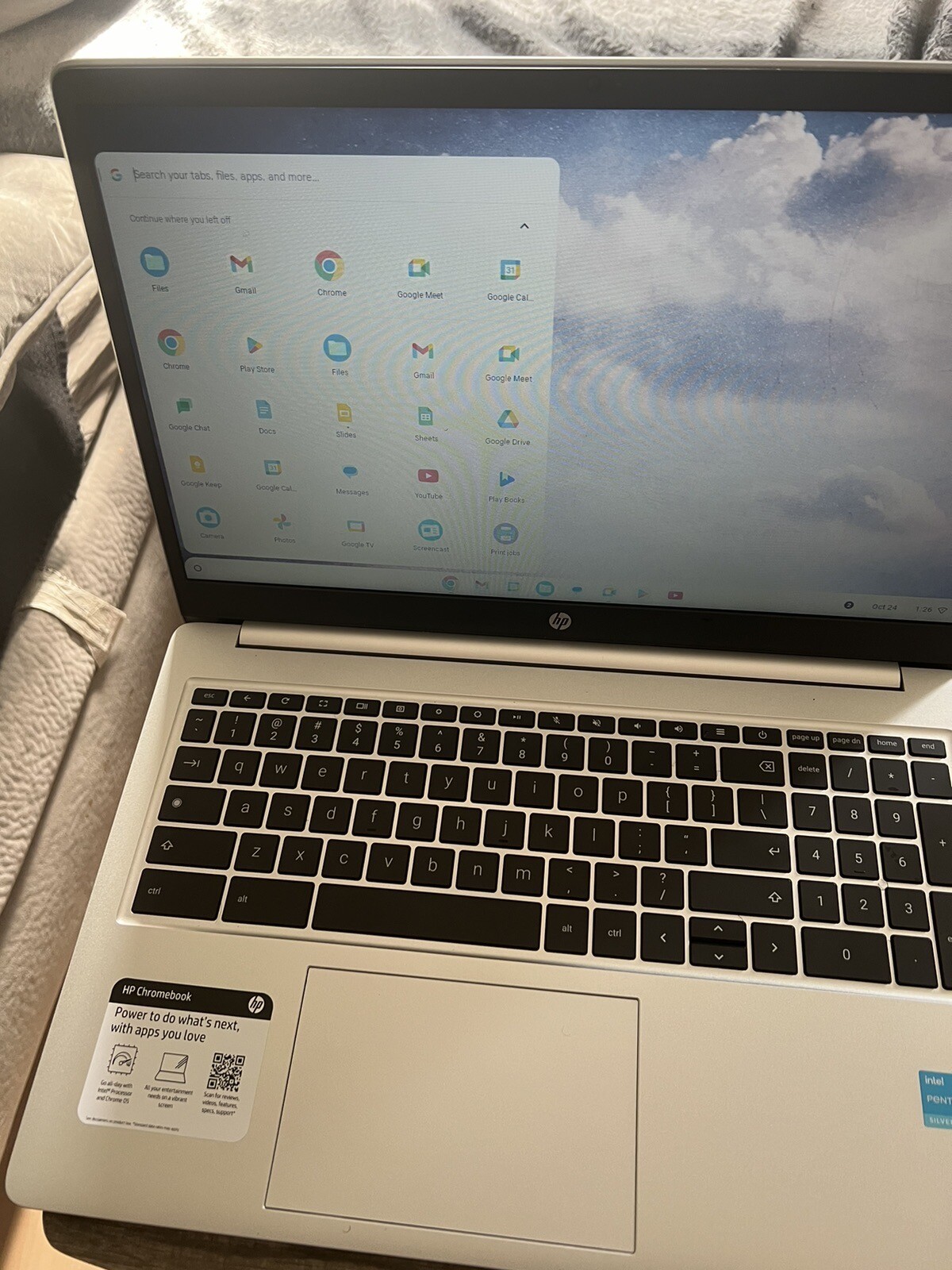 HP Chromebook 15.6” (64GB eMMC Intel Pentium Silver 3.3GHz 8GB RAM) Laptop -…