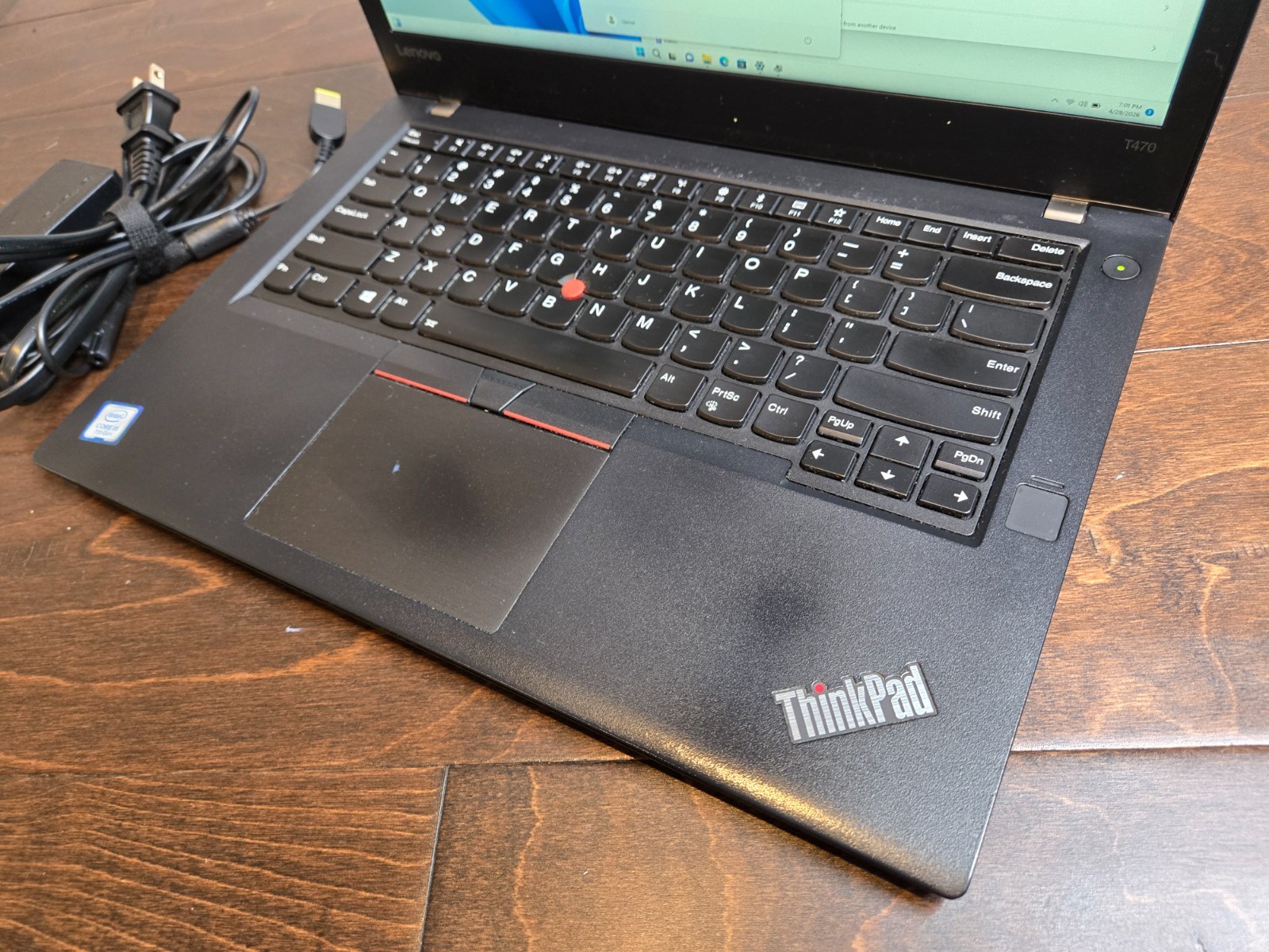 Lenovo ThinkPad T470 Laptop Core i5 7200U 2.5GHz 8GB RAM 256GB nVme W11P Charger