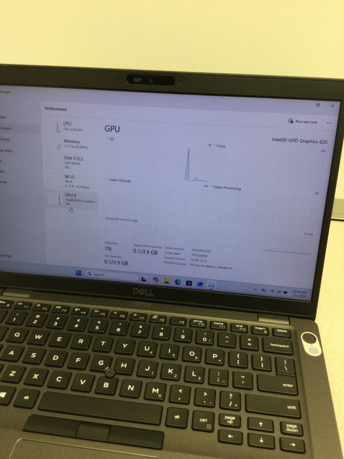 Dell Latitude 5400 14” Core i7-8665U 1.90GHz 8GB RAM 256GB SSD win 11 pro