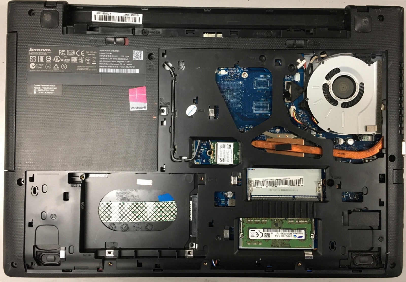 Lenovo G50-45 15.6″ AMD A8-6410@2.0GHz 4GB RAM NO HD/OS *BIOS/No battery* LP417