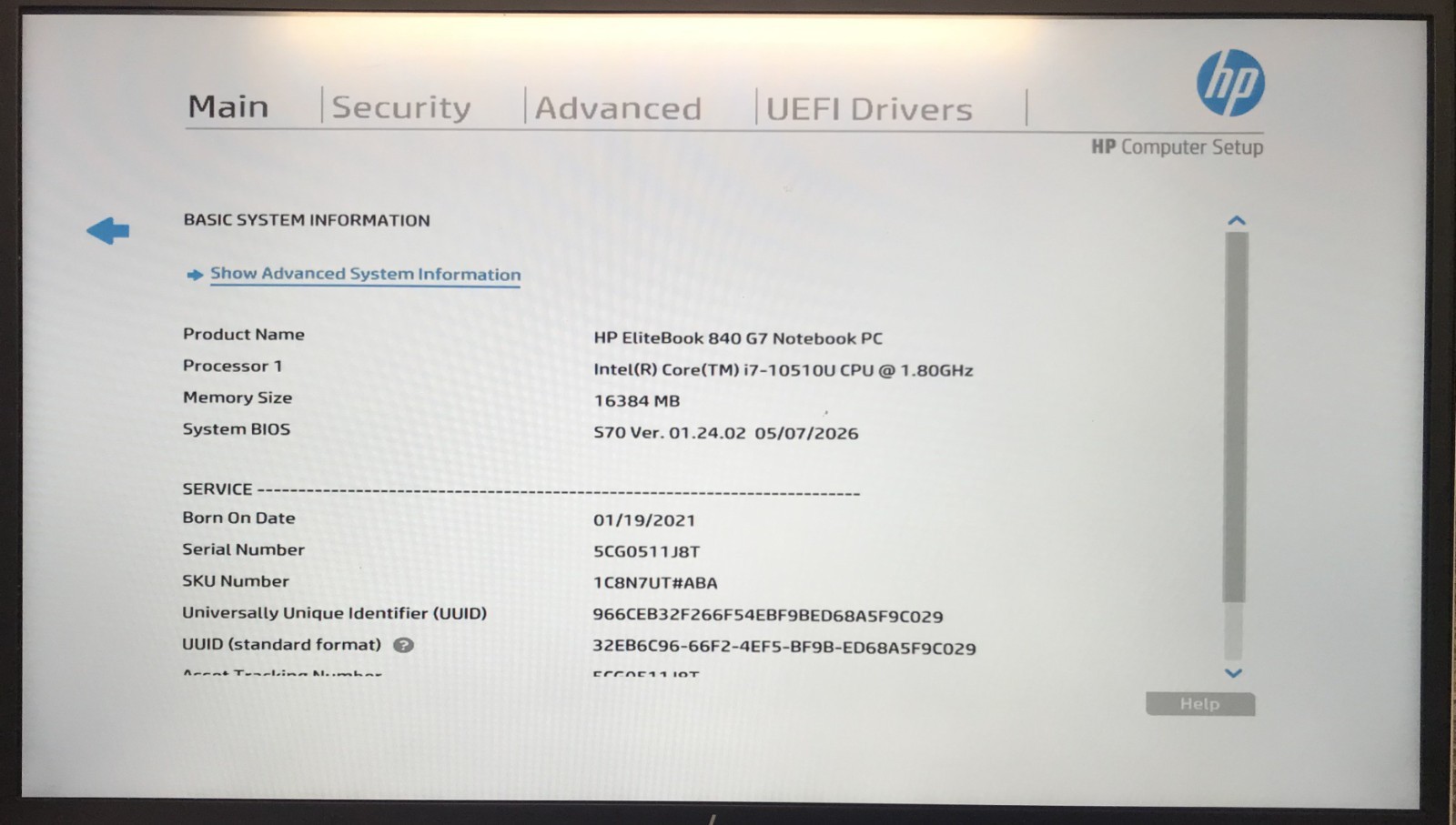 HP EliteBook 840 G7 14″ Laptop i7-10510U 16GB RAM 256GB NVMe