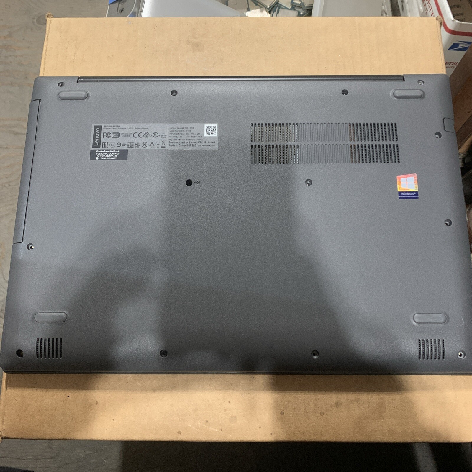 LENOVO IDEAPAD 330-15KB INTEL CORE i3 8TH GEN 8GB RAM **UNTESTED **NO HD