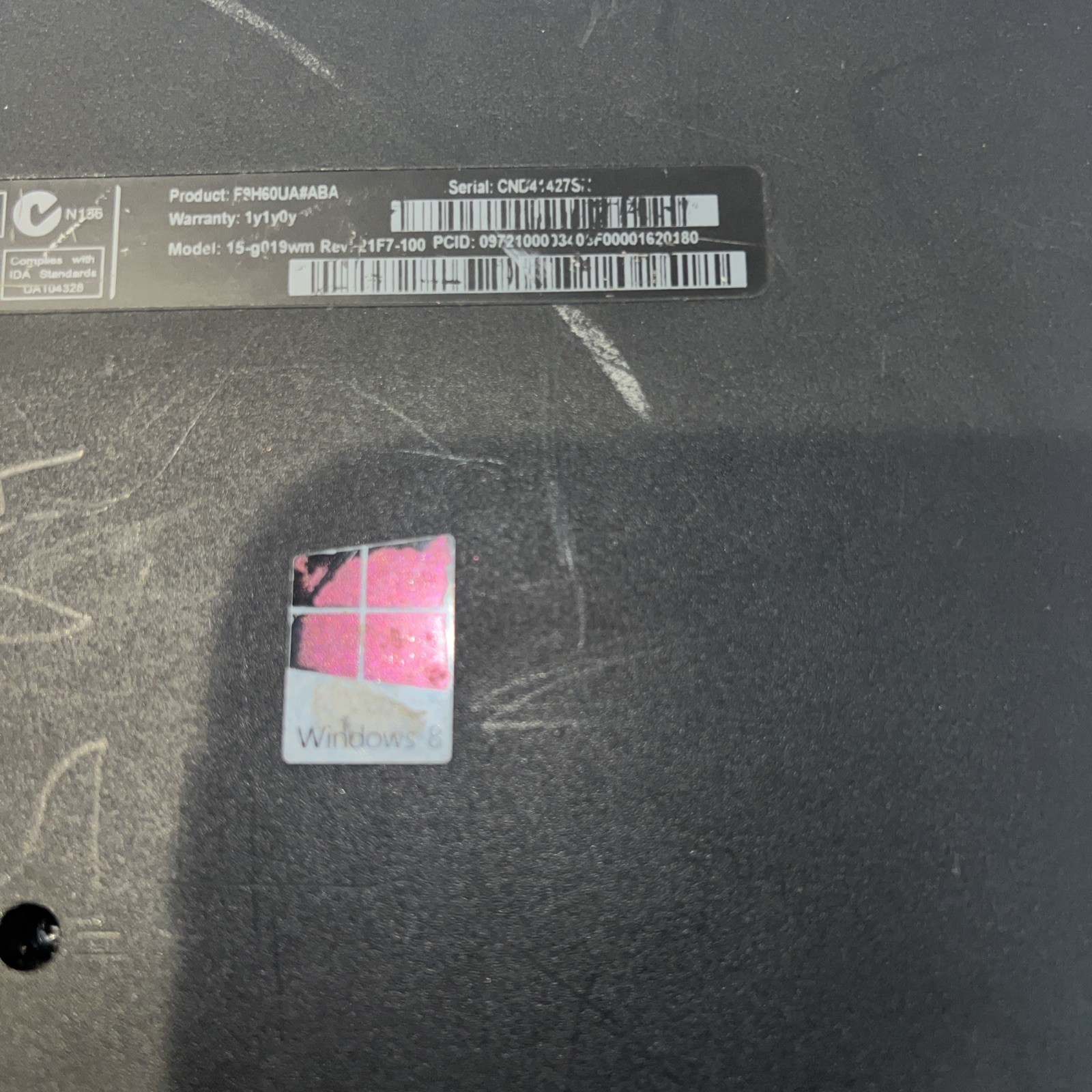 HP laptop Windows 8 parts only
