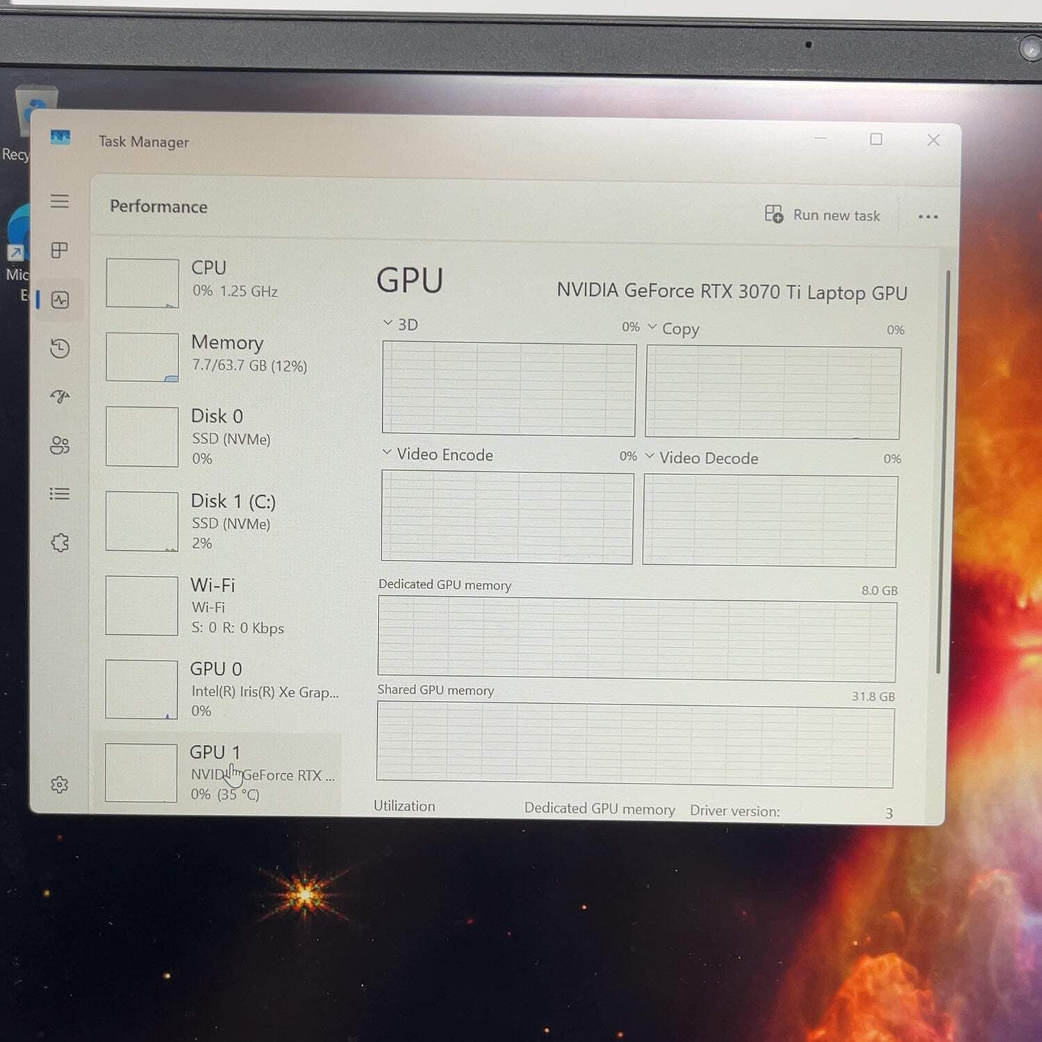 Broken HP Omen 17″ i7-12700H 2.3GHz 64GB RAM 2TB SSD RTX 3070 Ti Bad Trackpad