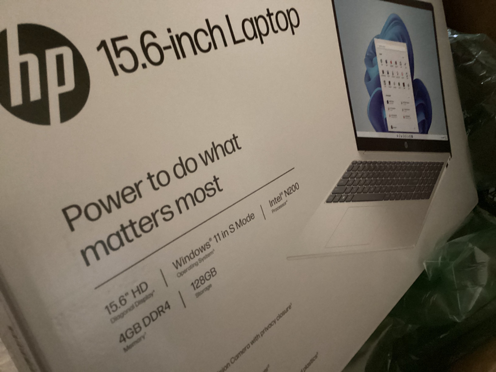 HP 15.6 inch Windows Laptop Intel Processor N200 4GB RAM 128 UFS Natural Silver