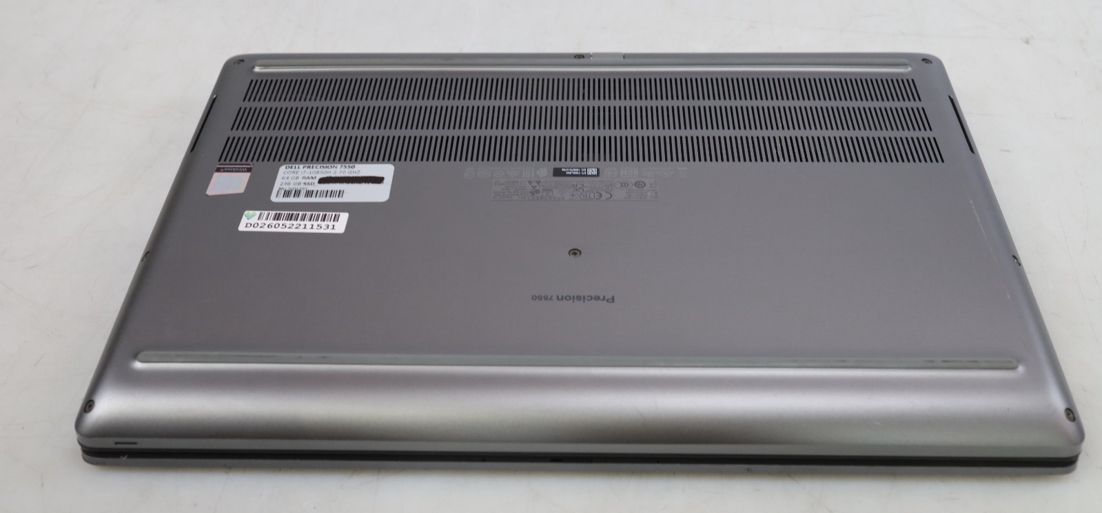 Dell Precision 7550 15.6″ Intel i7-10850H 64GB 256GB SSD Quadro T2000 No COA OS