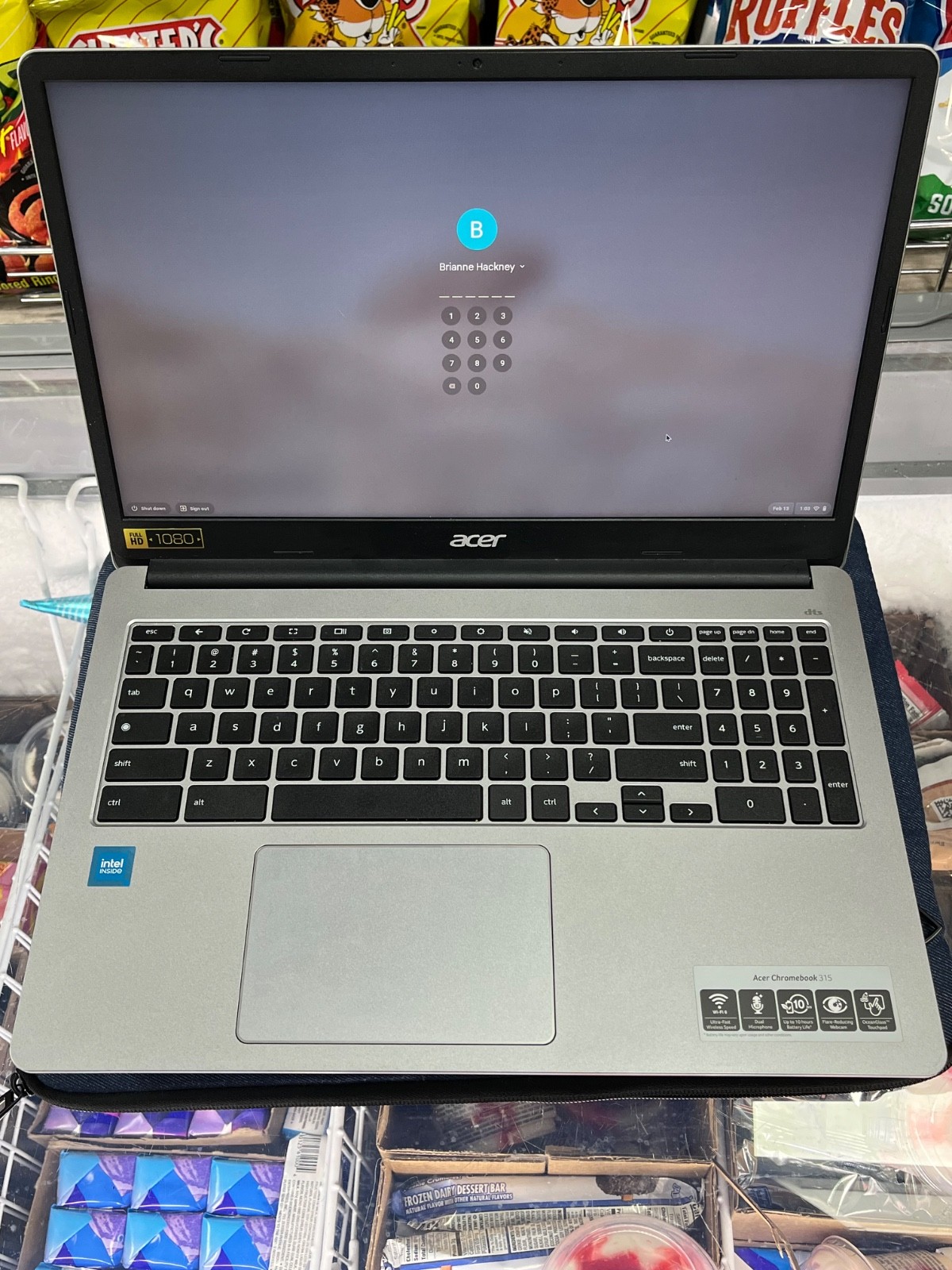 Acer 15.6″ Chromebook 315-4H Laptop Intel Processor N4500 4GB RAM 64GB Silver