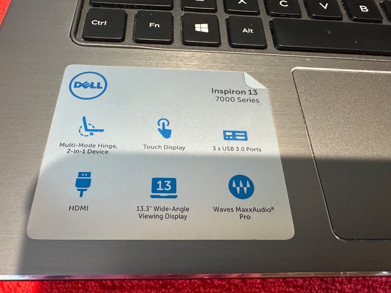 Dell Inspiron 13-7353 2-in-1 13.3″ Touch i7-6500U 8GB RAM 256GB SSD (Windows 10)