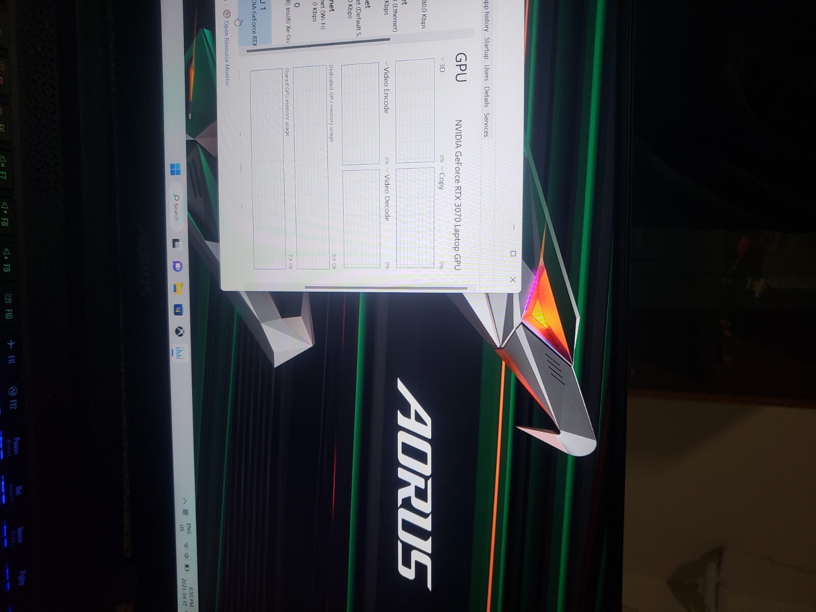 gigabyte aorus 5 se4 360hz, 130W 3070, 14 core 20 thread, gaming laptop
