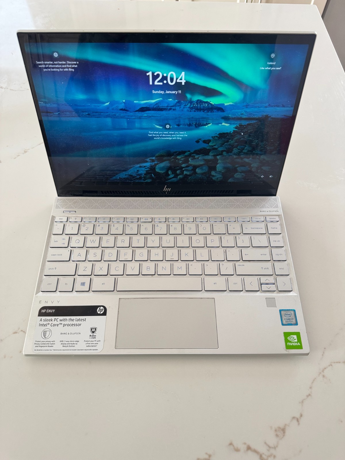 HP Envy Thin Laptop w/Fingerprint Reader, 4K Touchscreen