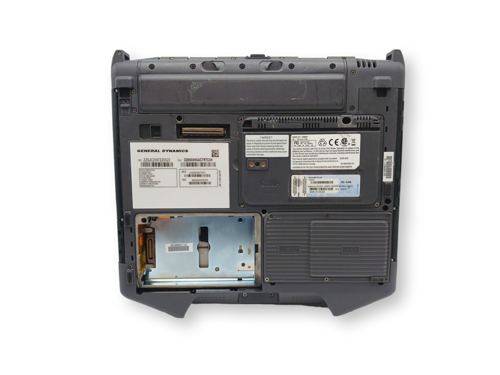 General Dynamics GD8000 Rugged Laptop CORE 2 DUO 1.86GHz – FOR PARTS ONLY!!
