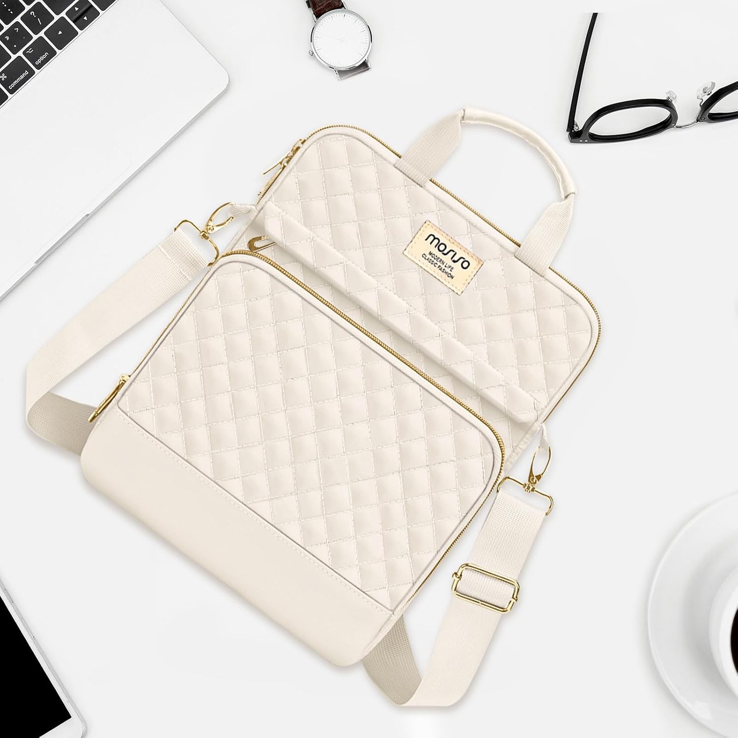 12.9 Inch Tablet Sleeve Bag for iPad Pro 13 M4, Air 13 M3 M2, Pro 12.9, Sand