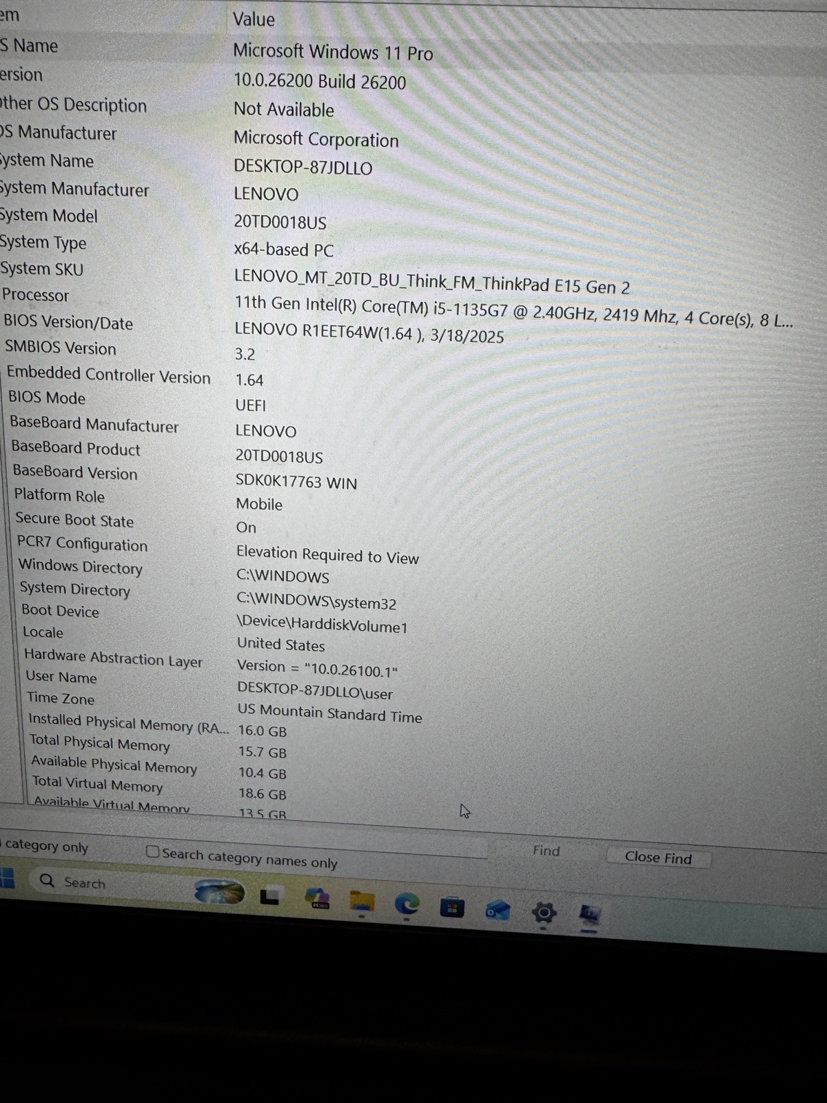 Lenovo ThinkPad E15 Gen 2 i5-1135G7 16GB RAM 500GB NVMe SSD 15.5″ FHD
