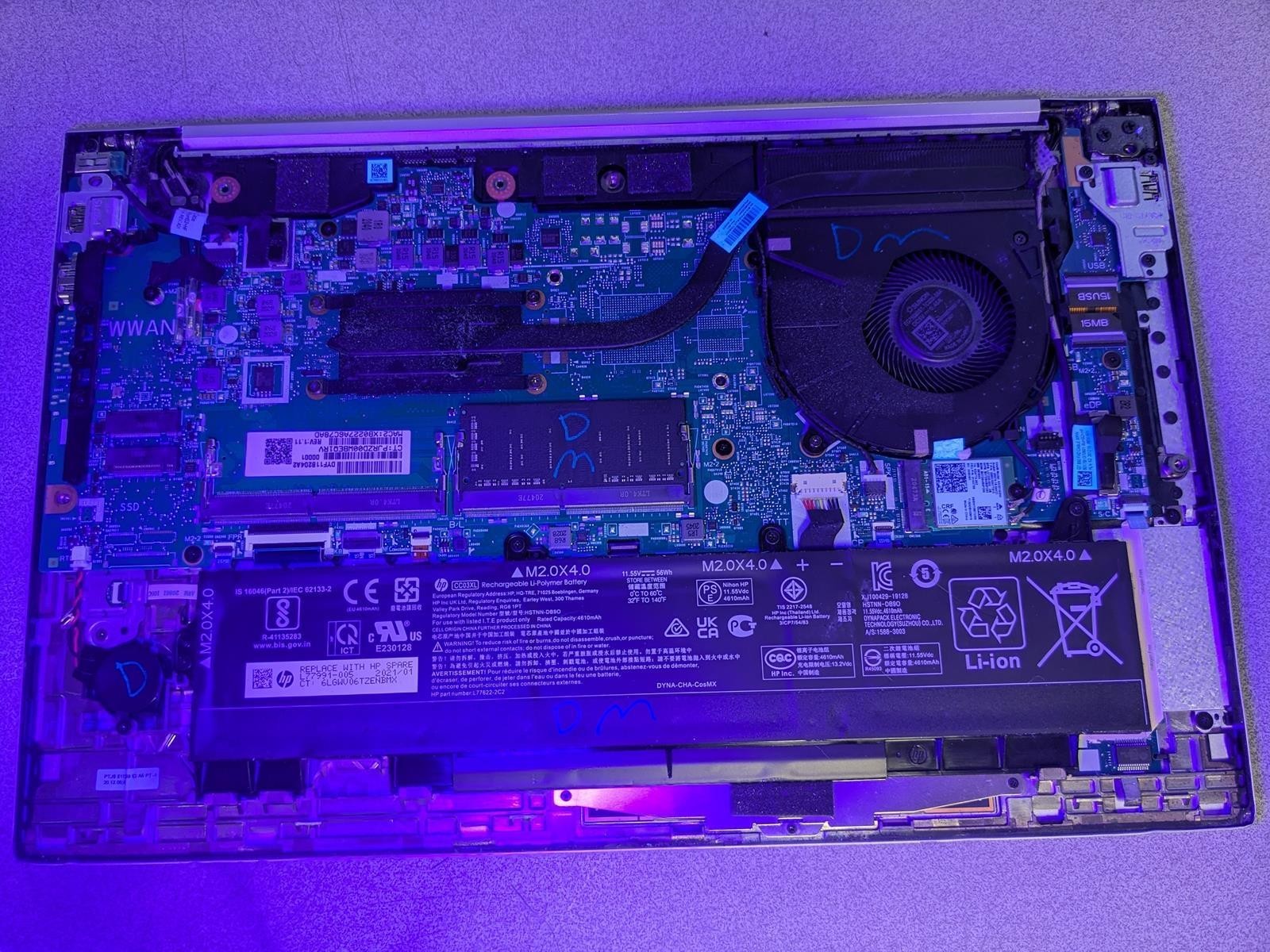 HP ELITEBOOK 850 G7 i7-10510U @ 1.80GHz, 8GB RAM, NO HDD/OS – (FOR PARTS)