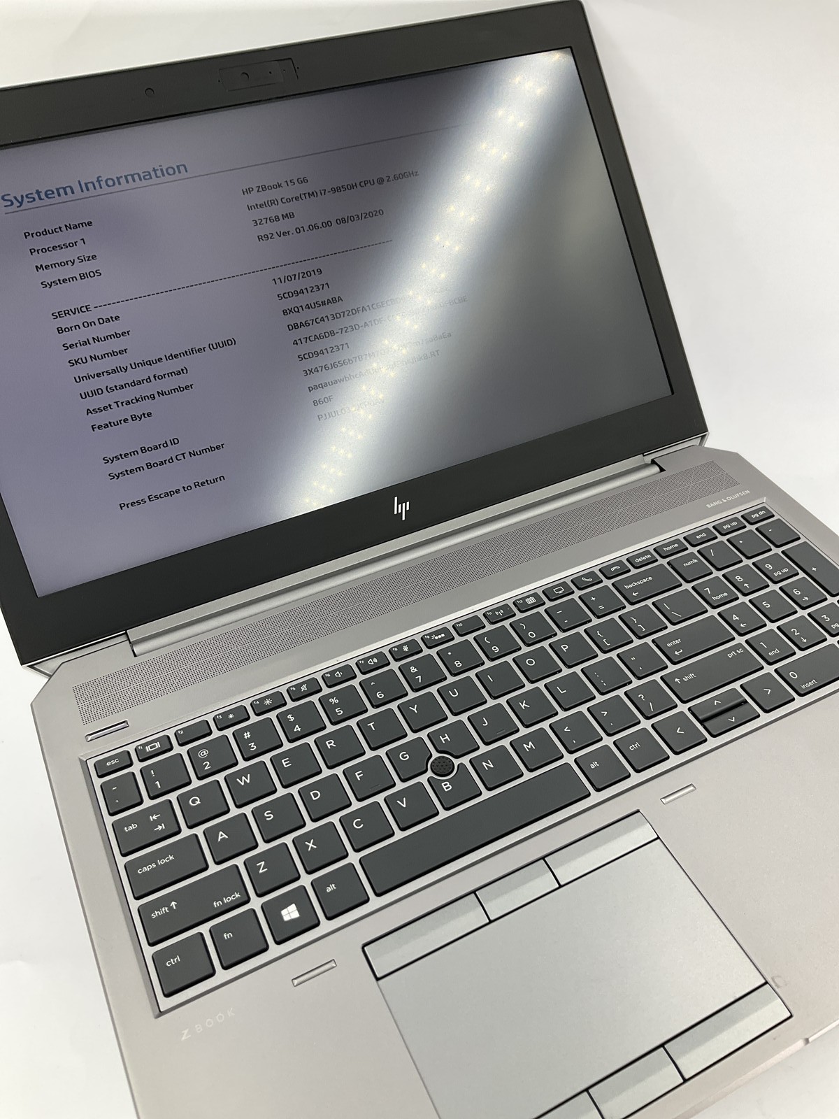 HP Zbook 15 G6 15.6″ Core i7-9850H 512GB 32GB B Win 11 Pro T1000