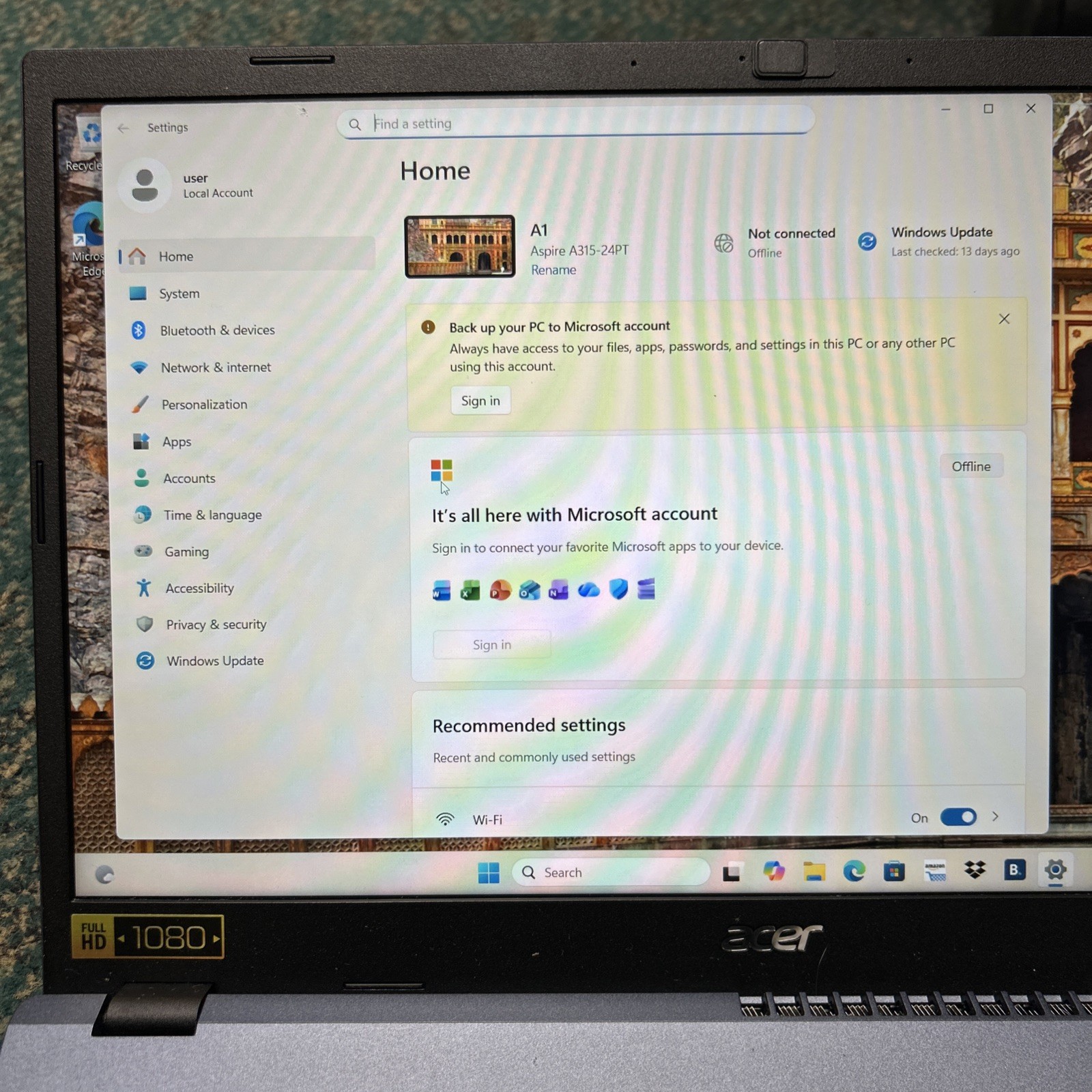 Acer Aspire 3-15.6in Laptop 2.8GHz 16GB 1TB SSD AMD Ryzen5 Touchscreen Free SH