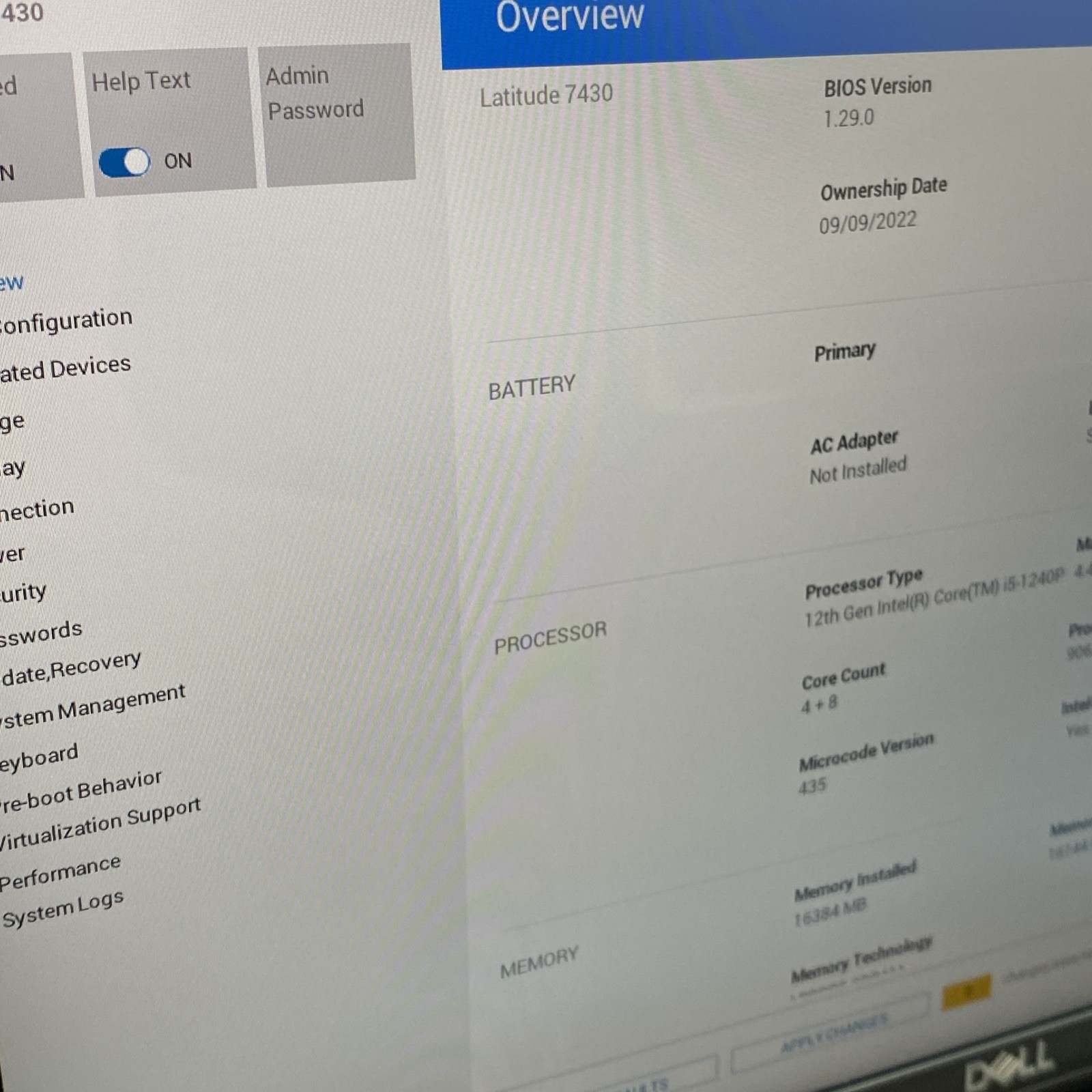 Latitude 7430 | i5-1240P | 16GB RAM | 256GB SSD | NO OS | 68% BATTERY
