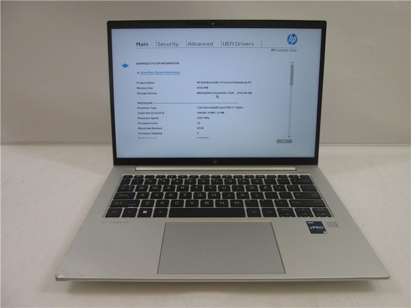 HP EliteBook 840 G10 Laptop i7 1365U 4.7GHz 8GB 480GB SSD Win11 Pro COA