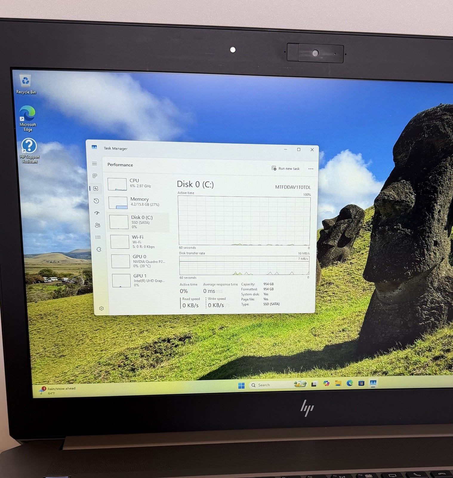 HP ZBook 17 G5 i7-8750H 16GB 1TB SSD NVIDIA Quadro P2000 17″ Workstation Laptop