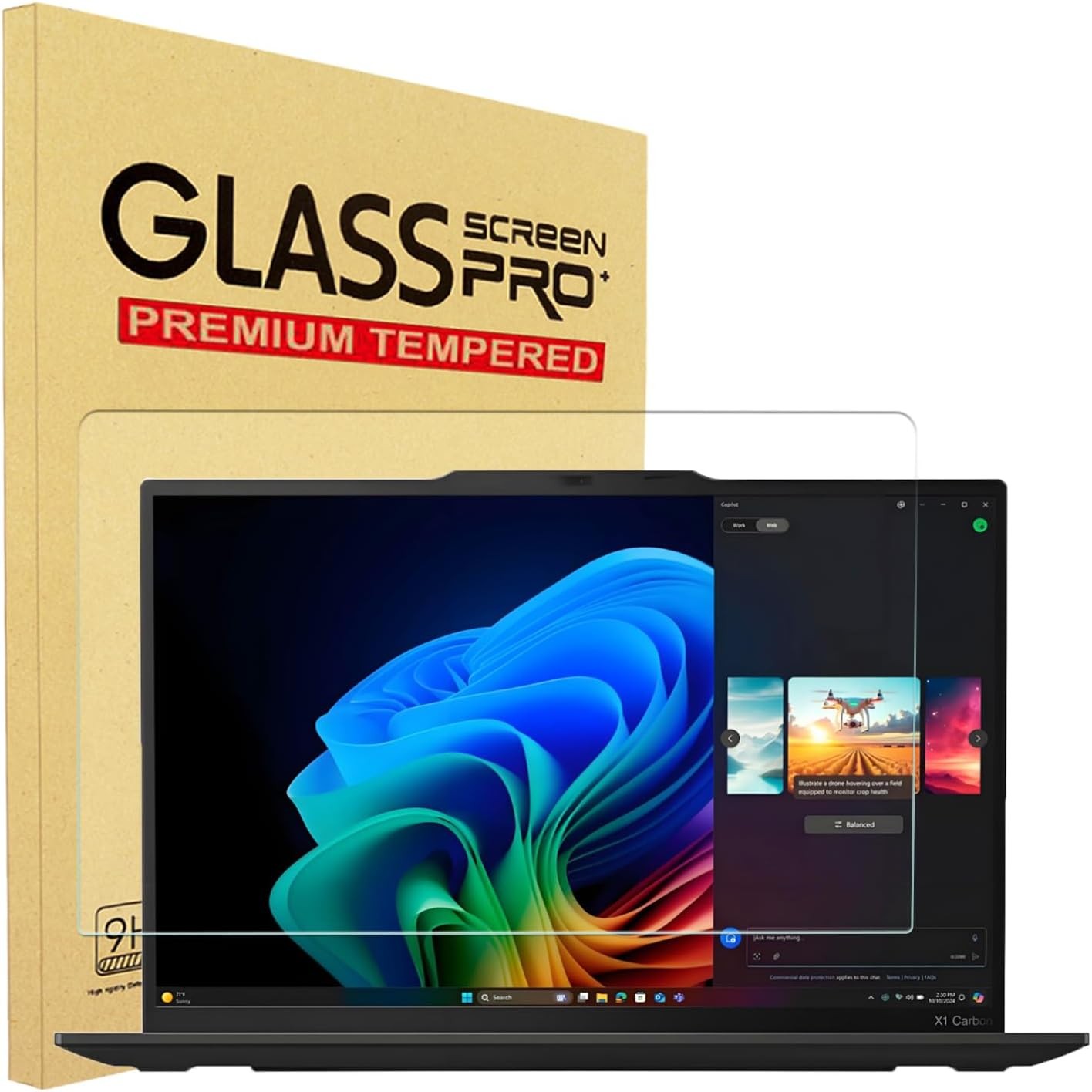 Tempered Glass Screen Protector 14 Inch for Lenovo Thinkpad X1 Carbon Gen 12/13