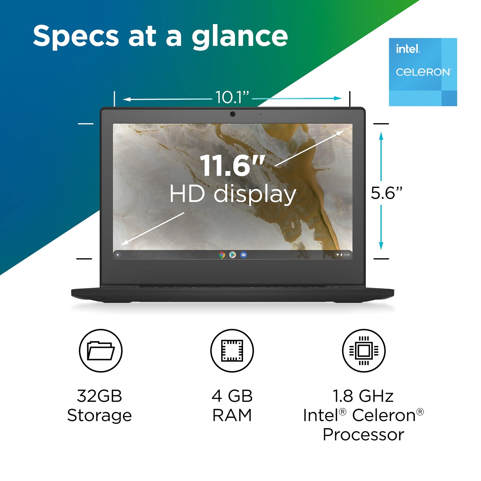 Lenovo IdeaPad 3 11 Chromebook Laptop,11.6″ HD , 4GB RAM, 64GB -Black *READ