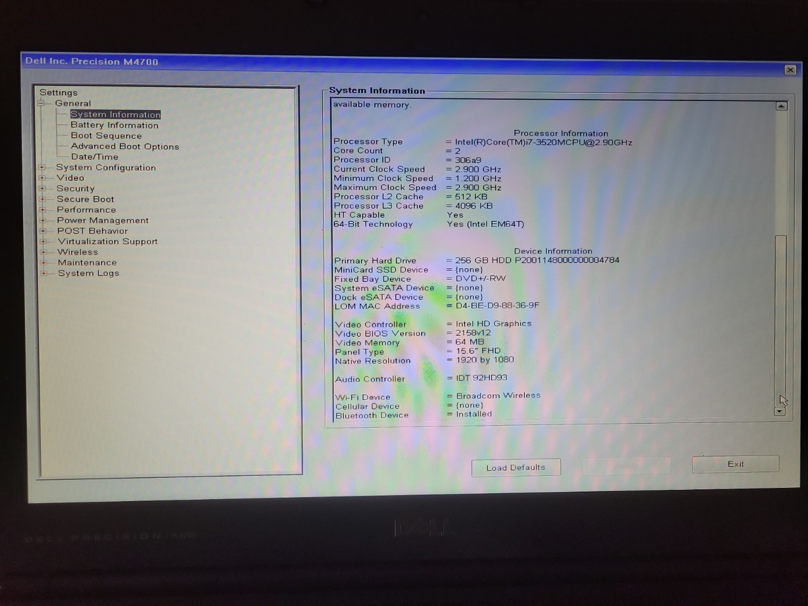 Dell Precision M4700 15.6″ FHD Intel i7-3520M 2.90 GHz 8GB 256GB SSD Windows 10
