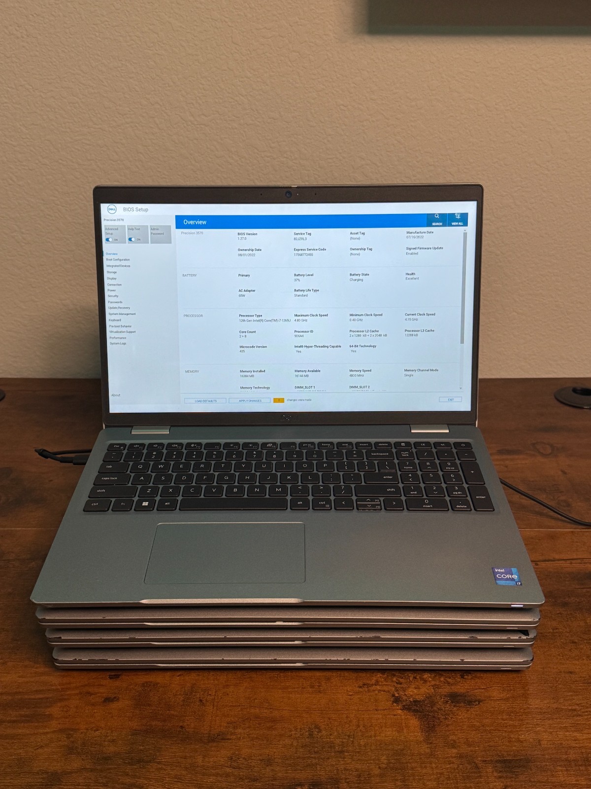 A lot of 4 Dell Precision 3570 15″ Intel i7-1265U 4.15GHz 16GB RAM DDR5 NO SSD