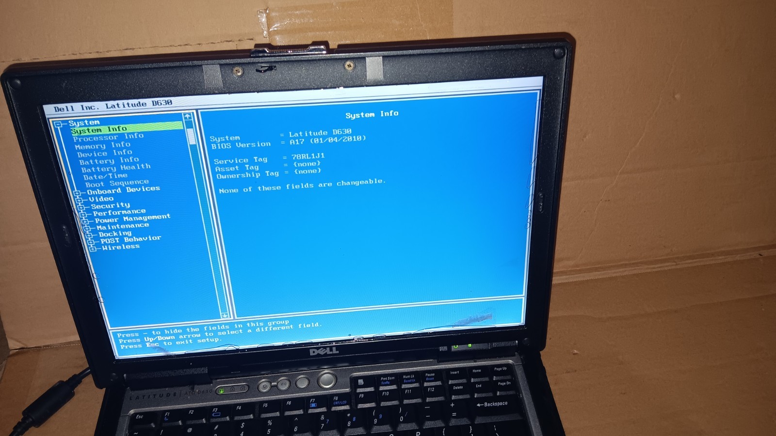 Dell Latitude D630 ATG Rugged Laptop Intel C2D @ 2.20 GHz 80 GB HD 14 LCD Screen