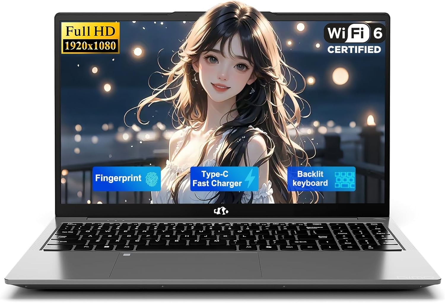 NIMO 15.6″ FHD Laptop, 4 Cores Intel Twin Lake up to 3.6GHz 16GB RAM 256GB SSD