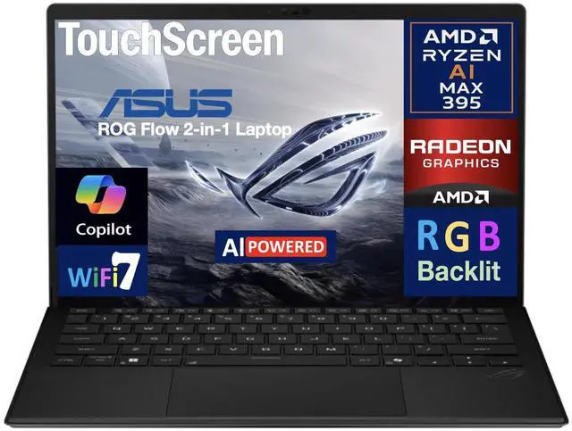 ASUS ROG Flow Creator 2-in-1 13.4 in Touch LCD WQXGA Display AMD Ryzen AI MAX