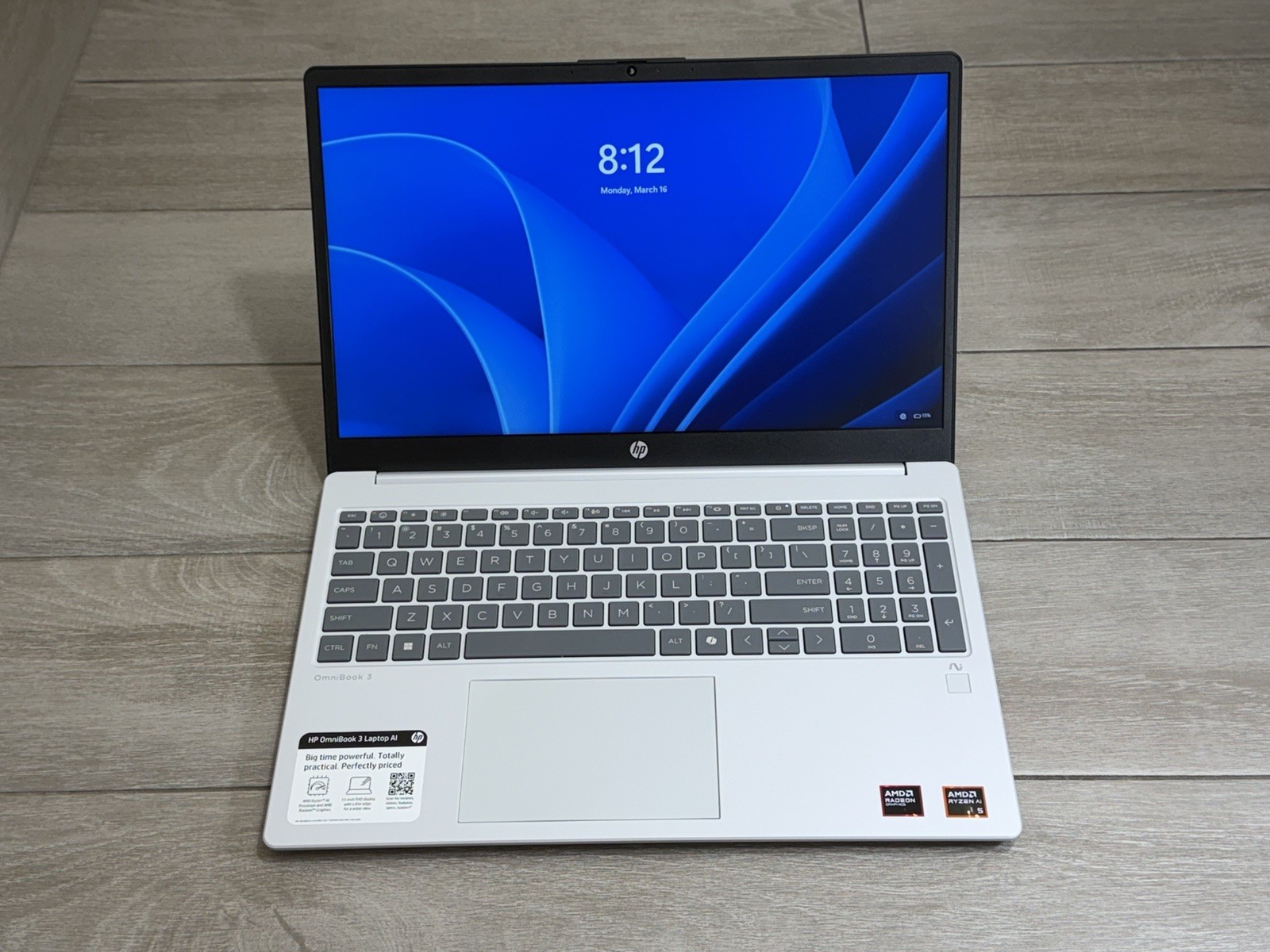 HP Omnibook 3 15-FN0661NR 15.6″ Ryzen Al 5 340 8GB RAM 512GB NVMe SSD Win-11