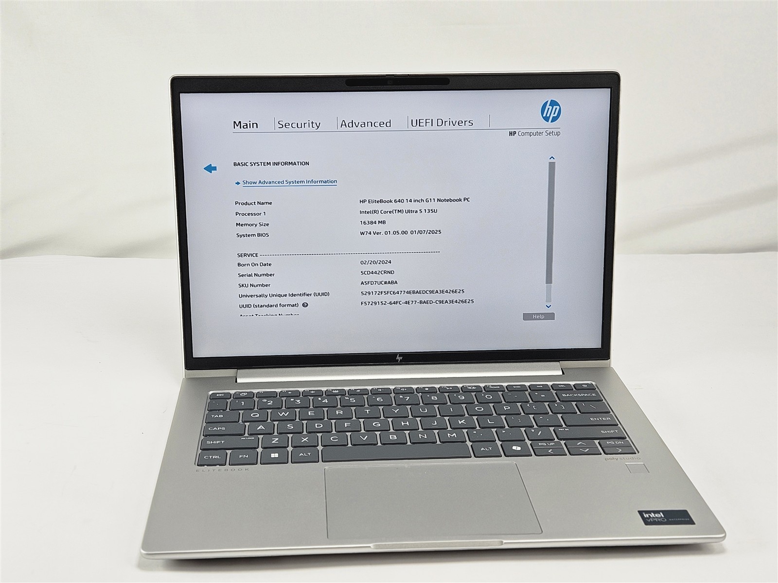 HP EliteBook 640 G11 Core Ultra 5 135U 16GB RAM 512GB SSD GPU No OS