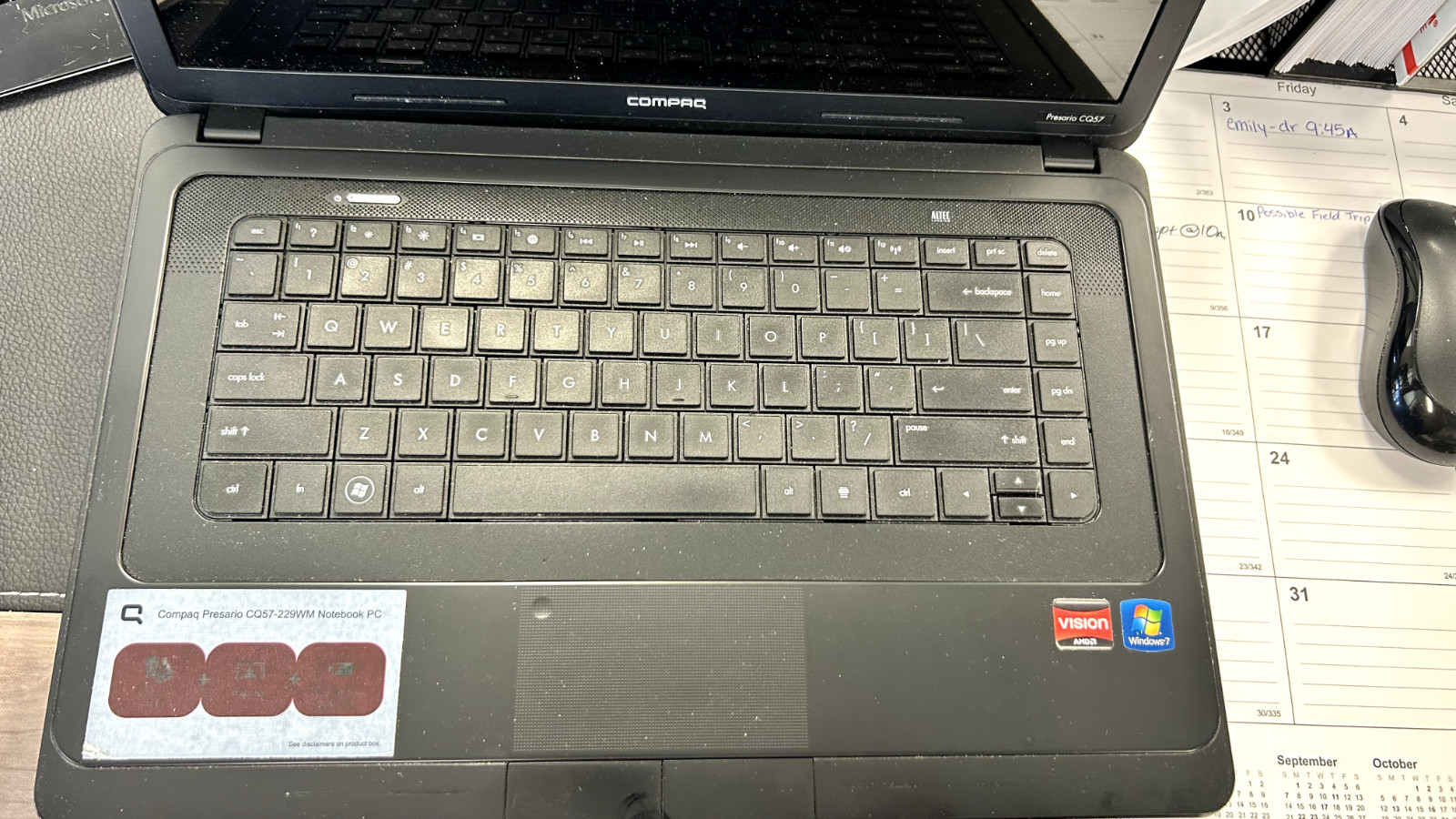 Compaq Presario CQ57-229WM Notebook PARTS ONLY! AS IS!