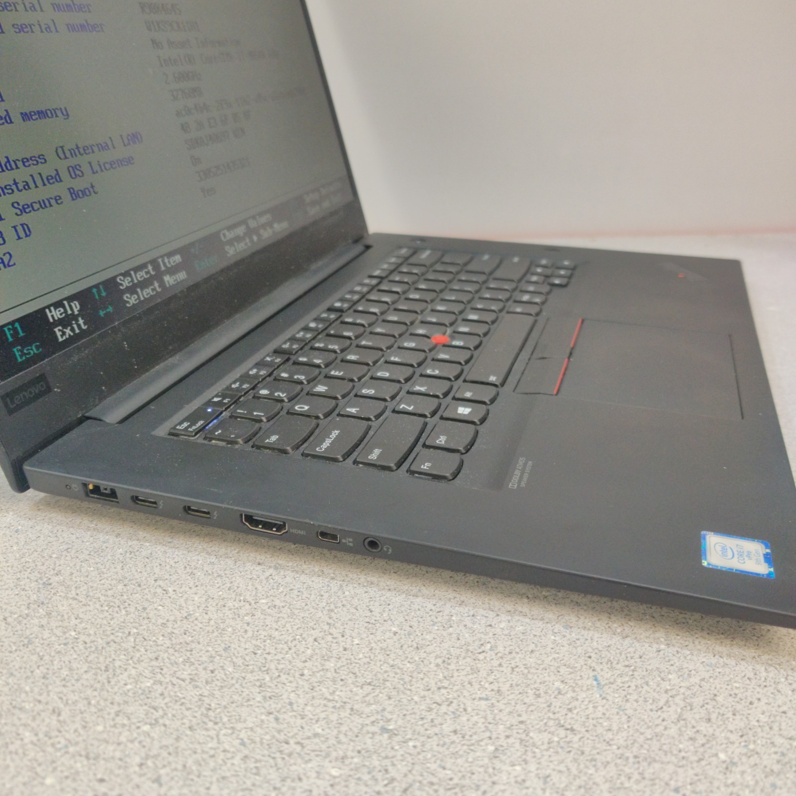 Lenovo P1 Gen 2 i7-9850H 32GB RAM Quadro T1000 NO SSD/OS/AC ADAPTER – Used