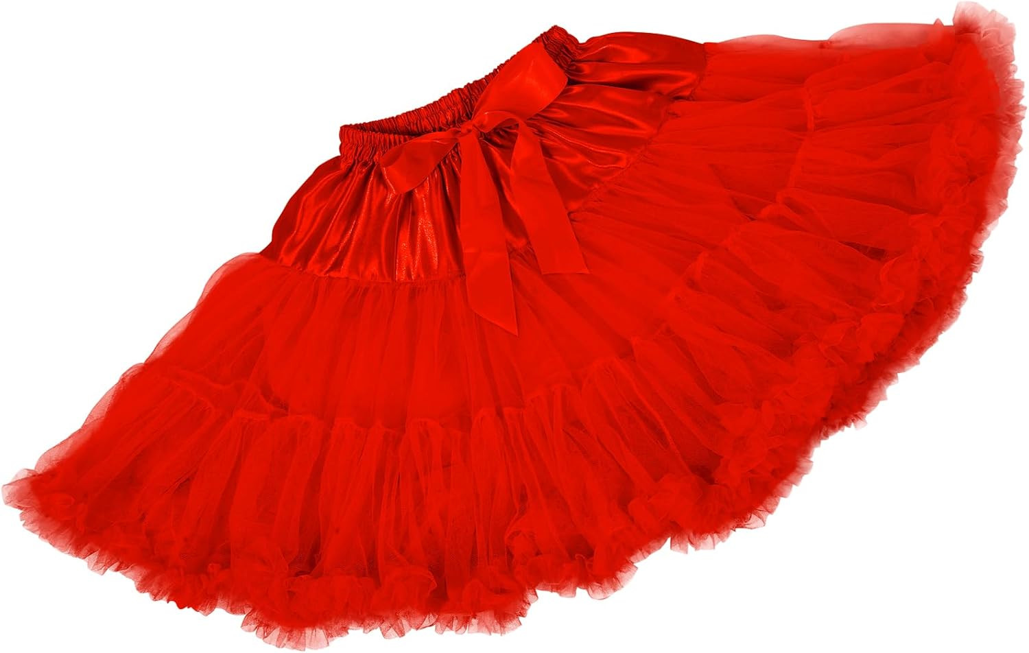 Women’s Petticoat Skirts Tulle Underskirts Chiffon Half Slips Fluffy Ballet Dres