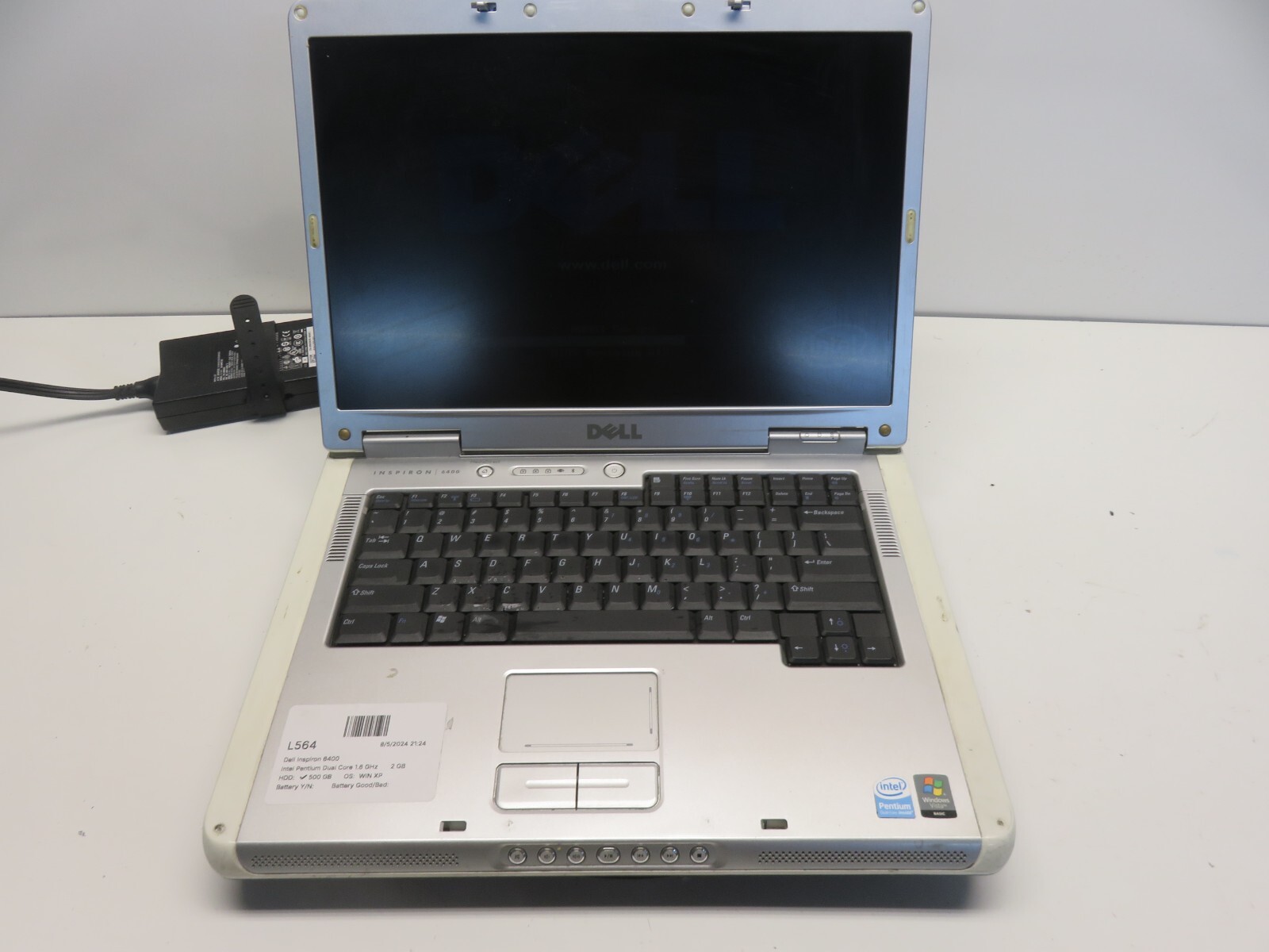 Dell Inspiron 6400 Laptop Intel Core Duo 2GB Ram 500GB HDD Windows XP No Battery