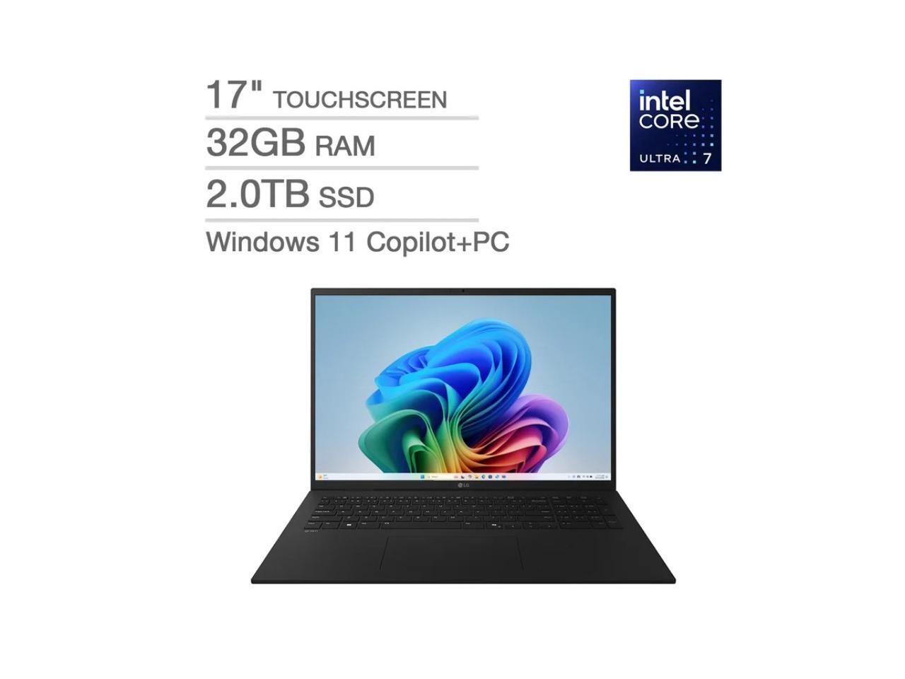 LG Gram 17.0″ Copilot+ PC Laptop Intel Core Ultra 7 258V 32GB Memory 2 TB M.2 SS