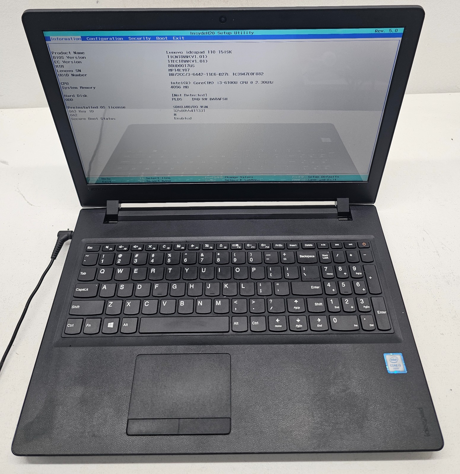Lenovo IdeaPad 110-15ISK 15.6″ Laptop Intel i3-6100U 4GB Ram NO HD/OS (FL)