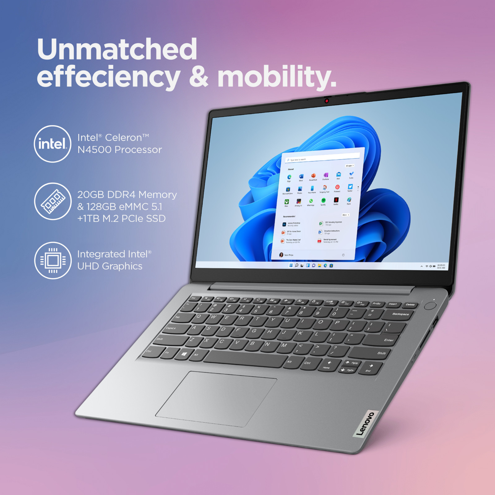 2026 Lenovo IdeaPad Laptop Computer 14″ Slim Intel CPU, 12GB RAM & 640GB Storage