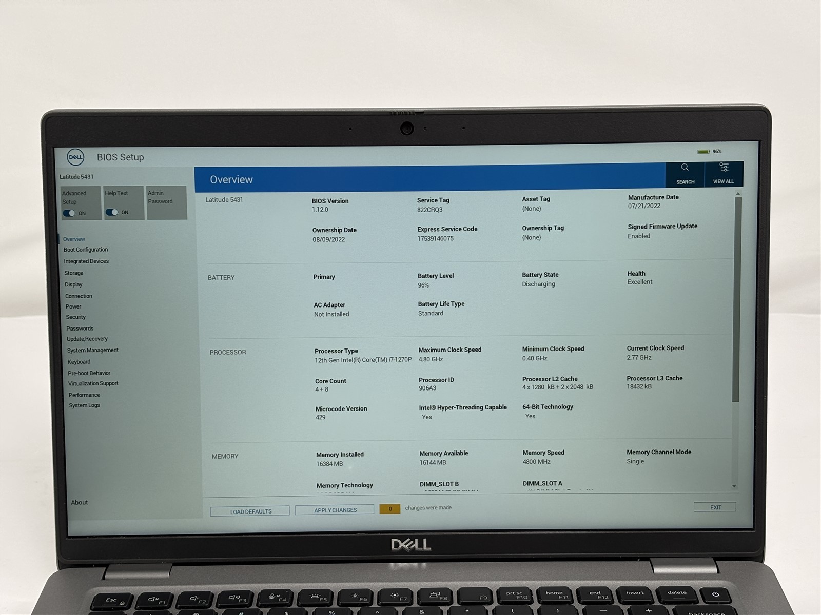 Dell Latitude 5431 14″ i7-1270P 16GB 256GB SSD FHD USB-C Business