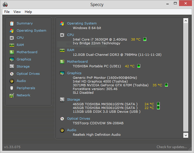 Toshiba Qosmio X875-Q7390 i7-3630QM GeForce GTX 670M 1TB HDD 12GB RAM Windows 8