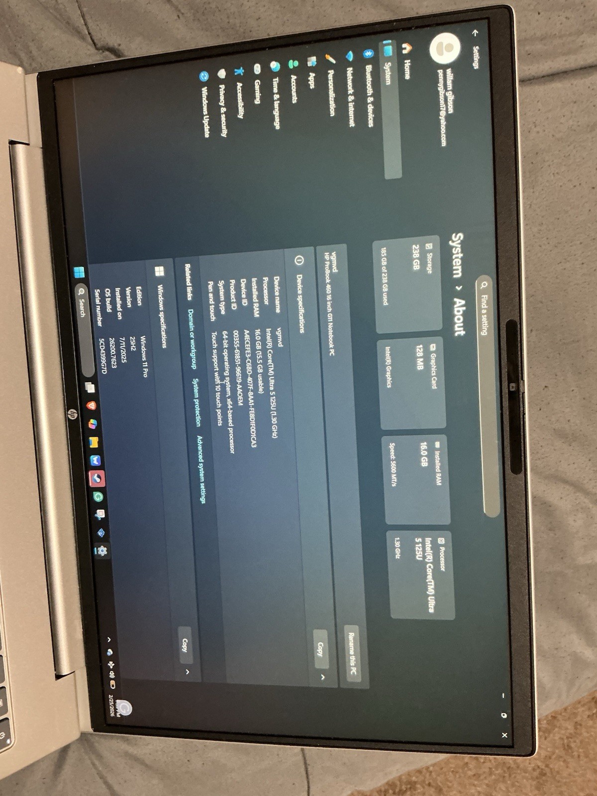 HP Pavilion Plus 14-eh0015st i7 16GB 238GB SSD 14″ Windows 11 Pro Silver Laptop