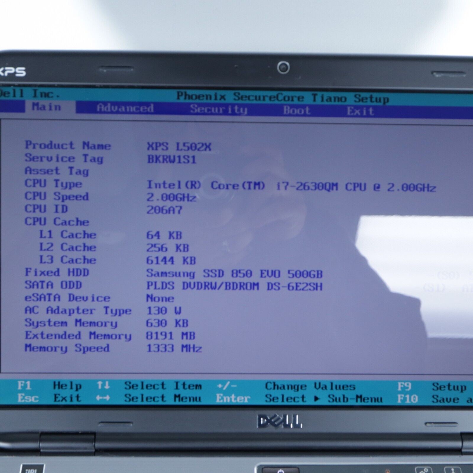 Dell XPS L502X 15.6” i7-2630QM, 8 GB/500GB SSD BlueRay, Win10 Pro