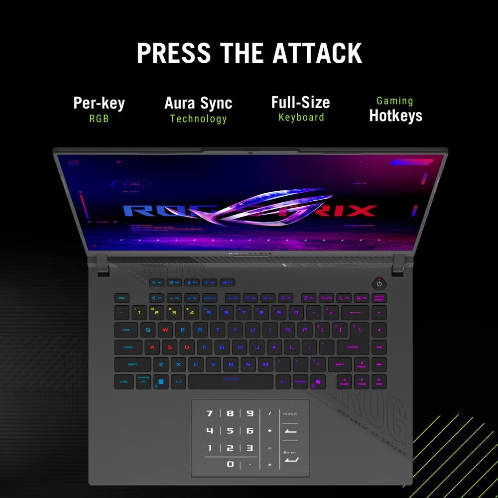 Asus 16″ ROG Strix G16 Gaming Laptop 32GB/1TB SSD IPS Windows 11 AMD Ryzen 9