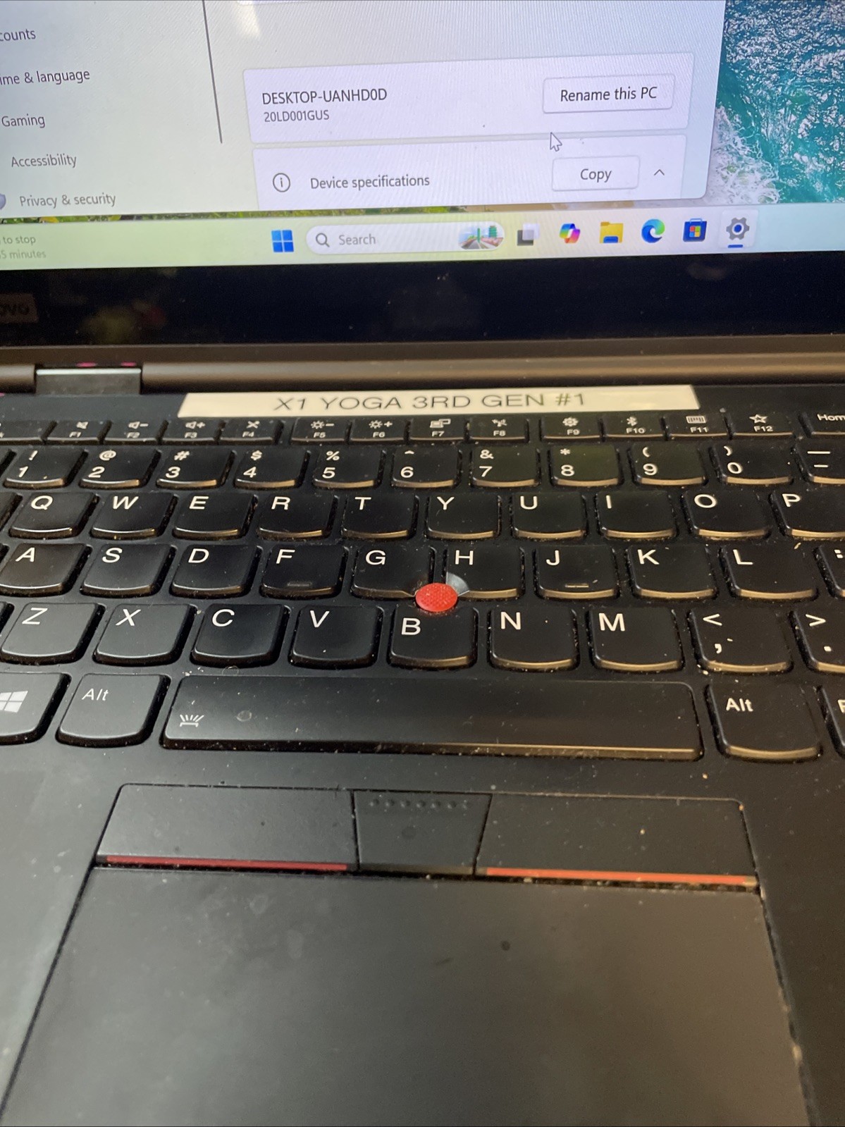 Lenovo ThinkPad X1 Yoga 3rd Gen Core i5 8350u 8GB RAM 256GB SSD Win 11 Pro